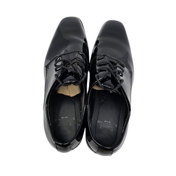 Fabian Group Tuscano Black Patent Leather Dress Shoes Mens 10M S121 Tuxedo Derby - Picture 8 of 12